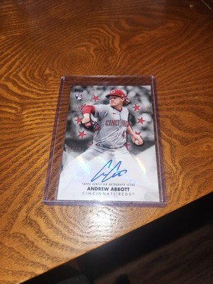 2024 Topps Series 2 Andrew Abbott Baseball Stars Auto RC Red Parallel SSP #17/25