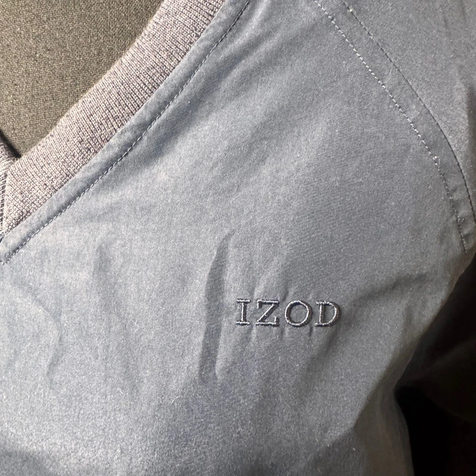 Conjunto de chaqueta y pantalones cortavientos suéter IZOD para damas - azul medio Foto 4 de 4