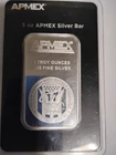 5 oz Silver Bar - APMEX (TEP Packaging)
