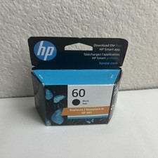 Genuine HP 60 Black Original Ink Cartridge CC640WN EXP 07/2024 OEM e4 