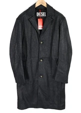 Diesel L-Coat-CRK Men's S-L Lambskin Jacket Notched Lapel Buttoned RRP 1195