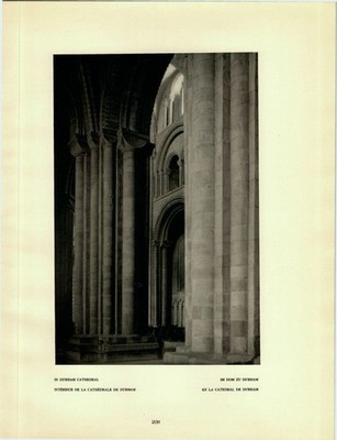 Kupfertiefdruck : In Durham Cathedral. Im Dom zu Durham. The Cloisters. Kreuzgan