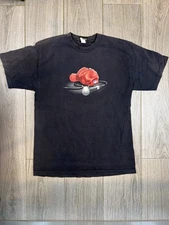 00s Limp Bizkit Fred Durst NY Hat and Microphone Double Sided T-Shirt XL