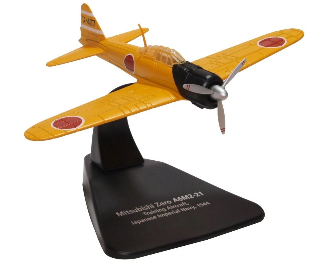 Miniature haut de gamme Mitsubishi Zero A6M2-21 Oxford Diecast en métal injecté