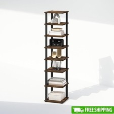 Space Saving Tall Bookshelf Multi Functional Storage Rack Home Office New