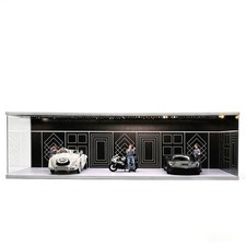 US 1:18 Diorama 5 Parking Space Garage Model LED Lighting Model Car Display Gift