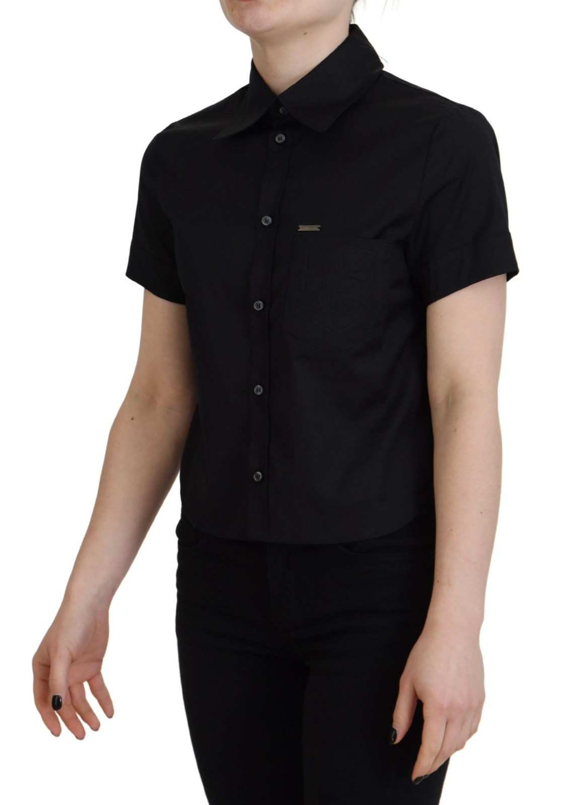 Dsquared² Black Collared Button Down Short Sleeve… - image 2