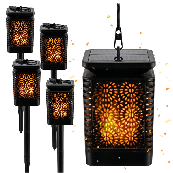 Blixtar 4X Solar 3In1 Garten LED Lampe, Laterne, Fackel Flammeneffekt Laterne-image