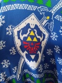 Legend Of Zelda Nintendo NES Knit Sweater Sz 2X Holiday Winter Christmas