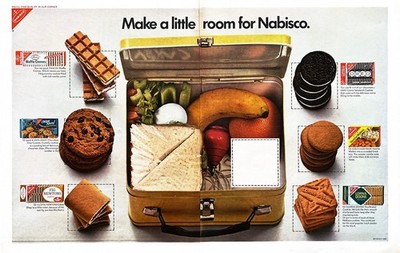 1968 NABISCO COOKIES Original Vintage 2-PAGE Print Ad Oreo Lorna Doone 13.5''x20''