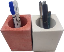 Pen Holder Pencil Holder For Desk Modern Gray-Tone Concrete Desktop Pen Pencil O