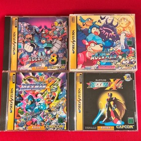 Megaman Sega Saturn Lot 4 Rockman X3 X4 8 Segasaturn SS Mega Rock Man Japan JP