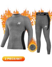 Men's Winter Thermal Soft Fleece Lined Underwear Set Long Johns Top Bottom Warm