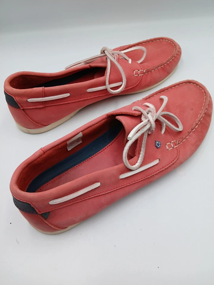 Dubarry Size 8 42 Pink Red Deck Shoes - Image 2 of 4