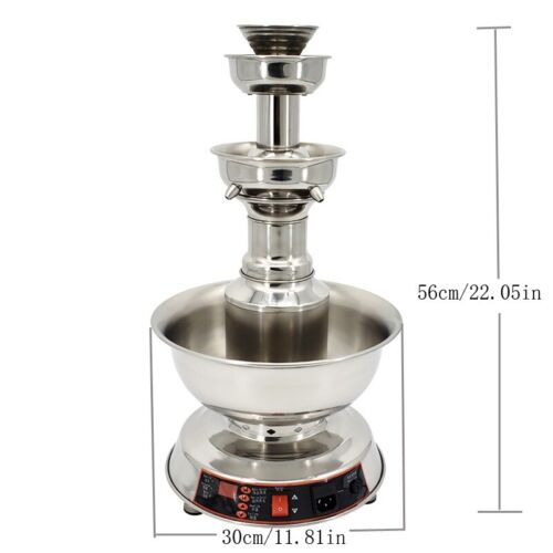3,5L 3 Etagen Party Brunnen Rotwein Saft Wasserfall Deko Maschine Edelstahl - Bild 2 von 12