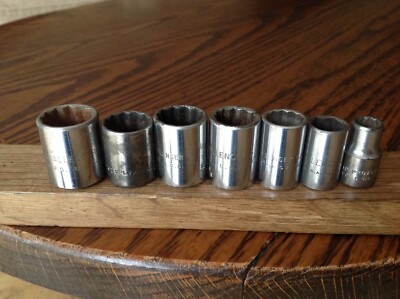 7 USA Challenger Proto Plomb 11/16'' bis 5/16'' AF Steckschlüssel mit 3/8'' Antrieb.