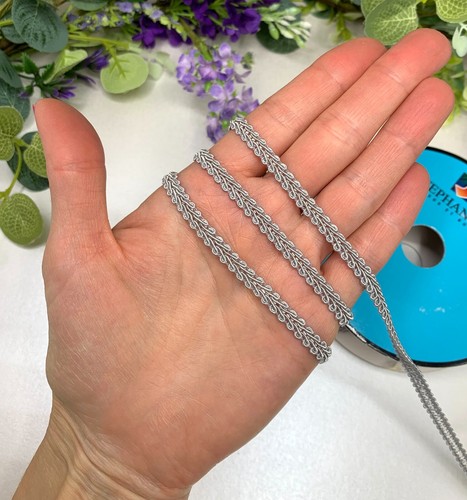 6mm scrolled gimp braid trim narrow upholstery trim doll house sewing light thin - Picture 9 of 77