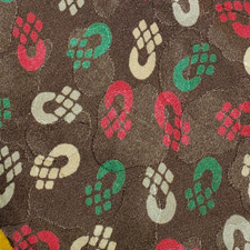 1940s 1950s BOLD VINTAGE MENS TIE  BROWN, RED, GREEN, BEIGE  MOD JAZZ  54"