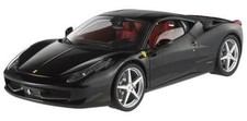 FERRARI 458 ITALIA BLACK METALLIC 1:18 by HOT WHEELS ELITE EDITION NEW IN BOX 