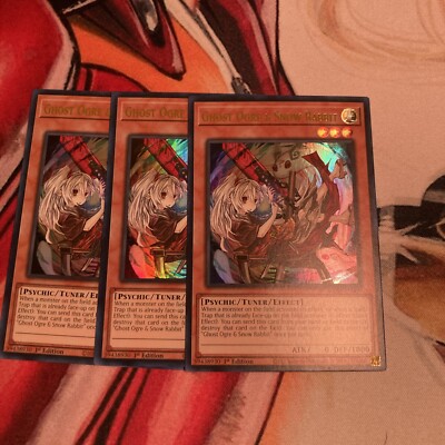 3x Ghost Ogre & Snow Rabbit 1st Edition Ultra Rare RA02-EN009 Yu-Gi-Oh