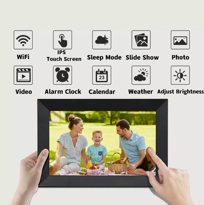 Photo Frame WiFi Digital 10.1 inch 1080PHD Touch Screen 16GB Christmas Gift UK - Image 3 of 4