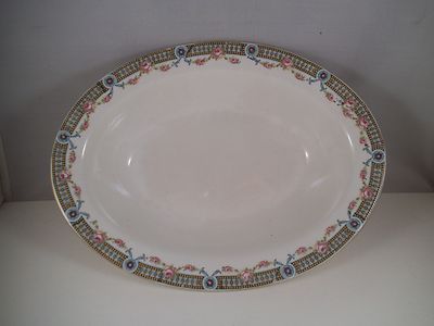 Thompson China Patterns Vintage Thompson China Pottery Pink Rose Garland Oval Vegetable Bowl | eBay