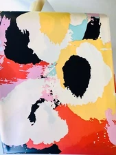 MODERN FLORAL ORANGE PEACH BLACK MINT GREEN PEVA SHOWER CURTAIN BY KASHI HOME