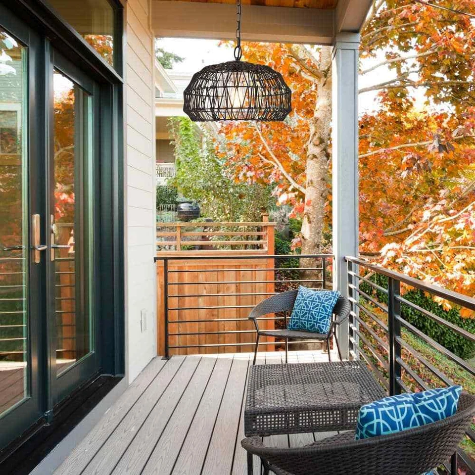 Novogratz x Globe Diego 1-Light Matte Black Outdoor Indoor Plug-In Pendant - Image 2 of 4