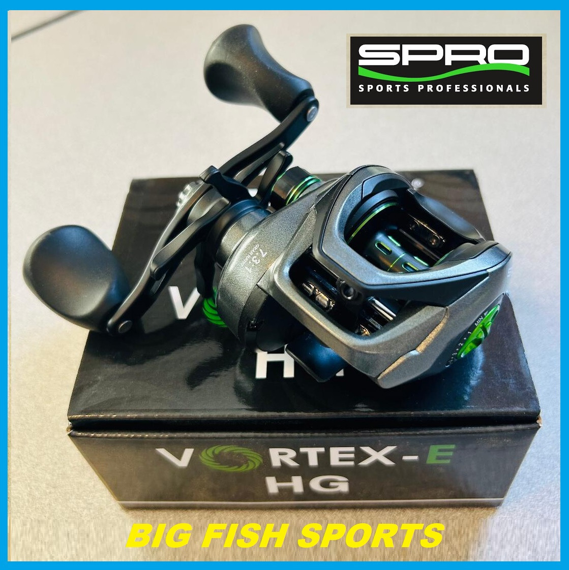 SPRO VORTEX E Baitcasting Reel NEW #SVRTE-HG FREE USA SHIP- RIGHT HAND