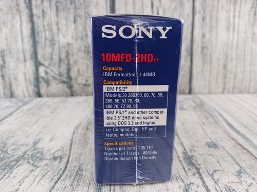 Sony Micro Floppy Disks (10MFD-2HDBF) Double Sided Formatted (20-Pack) Brand New - Afbeelding 3 van 4