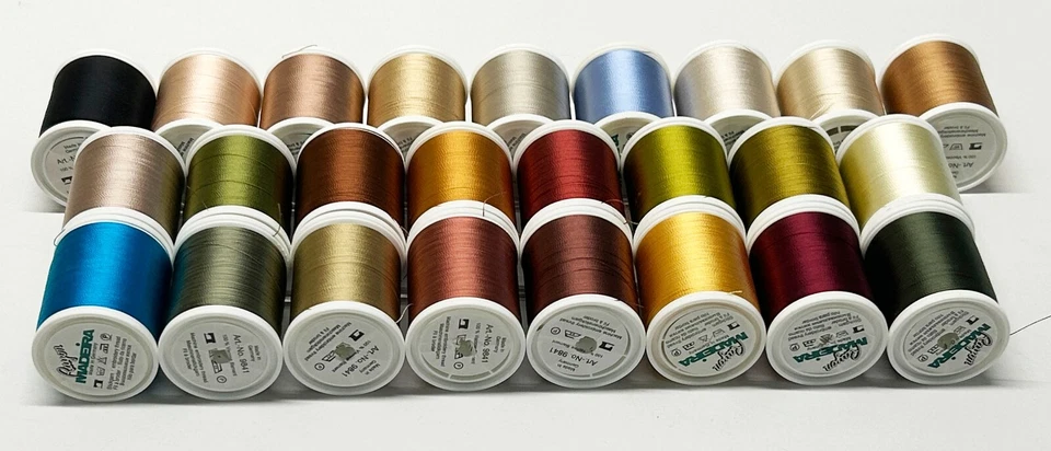 Lot of 25 Spools Madeira Rayon Thread 1000m Art. 9841 Mixed Colors New/Used - Image 2 of 4