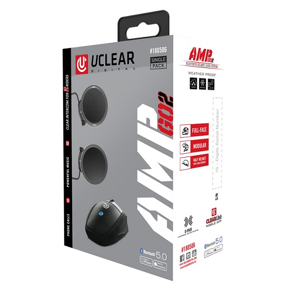 UCLEAR Amp Go2 Bluetooth Helmet Audio 