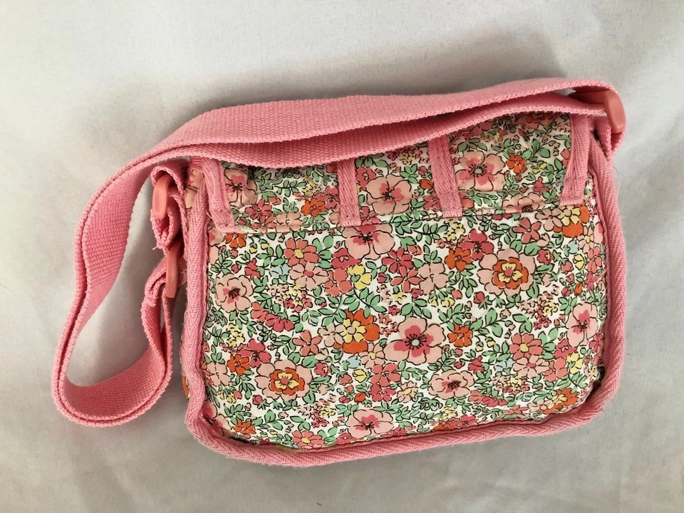 Pink Floral 3.5X65X8" OSHKOSH Purse 1 Pocket & 36" Adj Handle - Image 4 of 4