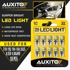 10x AUXITO Super Bright Canbus T10 194 168 LED light Bulb xenon white 14E 2825 A
