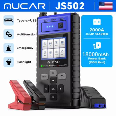  MUCAR Car Jump Starter Booster Jumper Box Power Bank Battery Charger Portable