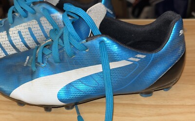 PUMA evoSPEED 5 Football Soccer Shoe Blue Amplifoam Comfort Sz US