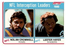 1981 Topps  1980 Interception Leaders - Nolan Cromwell / Lester Hayes LL  5