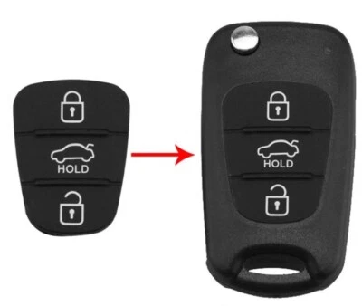 SAMAR CAR Chiave Cover Guscio Telecomando Gommino 3 Tasti Logo x HYUNDAI i20 i30 ix20 ix35