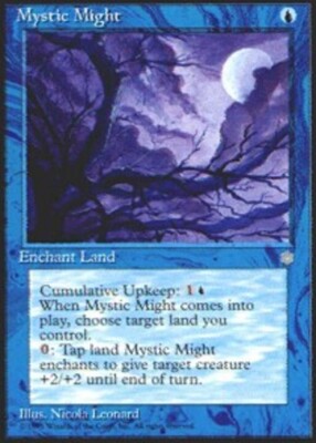 Mystic Might ~ Moderately Played Ice Age MTG Magic UltimateMTG Blue Card