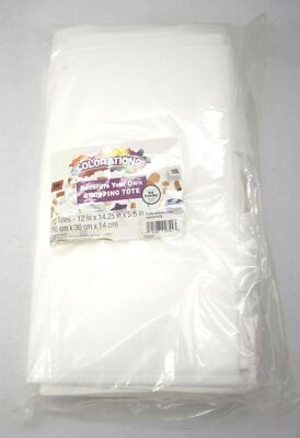 Colorations Decorate Your Own Shopping Tote 12 Pack 12'' x 14.25'' x 5.5''