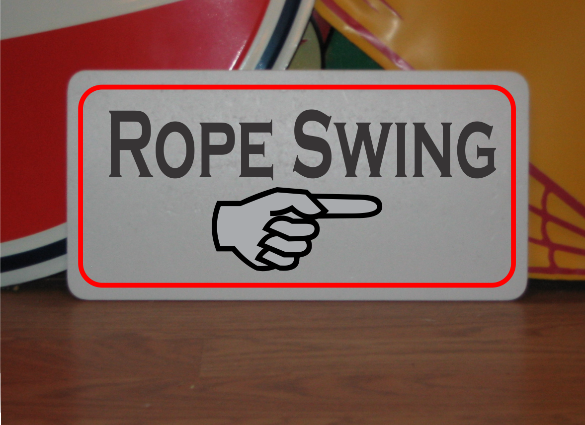 Rope Swing Metal Sign