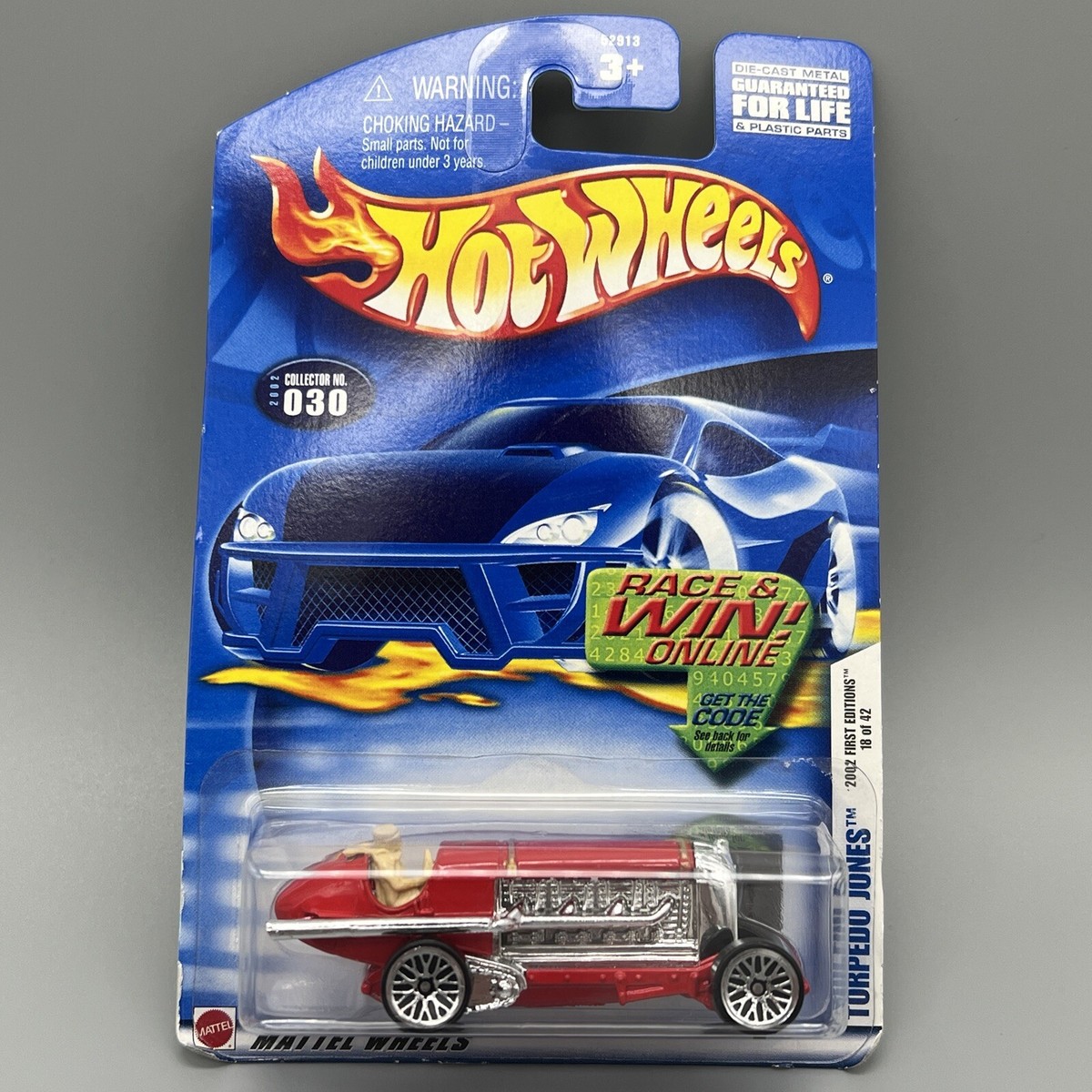 ホットウィール TORPEDO JONES Hot Wheels Torpedo Jones 2002 First Editions 030 Free Shipping