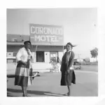 1950s Snapshot Photo African American Black Women Coronado Motel San Diego RARE