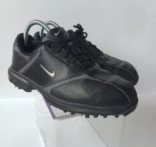 Nike Heritage 418624-001 Black Leather Golf Shoes Size 7