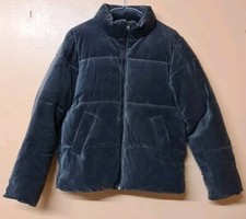 Hush Nell Jacket Grey Velvet Puffer Padded Lined Size 8