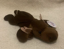 Bean Pets Plush MOOSE Bean Bag Stuffed Animal 9x5x2 - NWT
