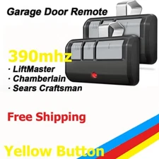 2PC Garage Door Opener Remote, only for Yellow Learn Button Security+ 2.0