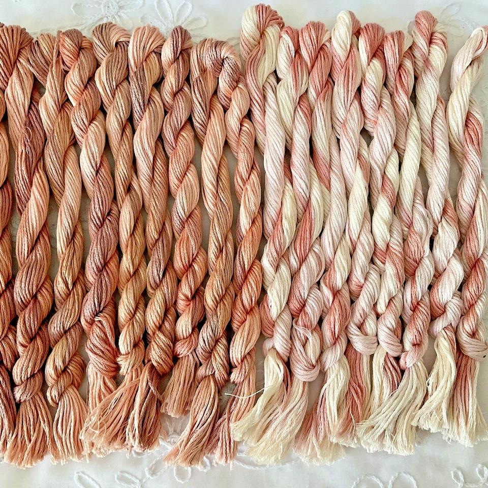 Needlepoint Embroidery Fibers Thread Lot of 23 Pink Mauve Overdyed Floss - Image 4 of 4