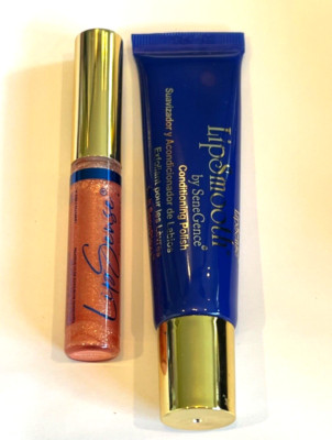 Lipsense Sparkling Cider Lip Gloss & Lipsmooth Conditioning Polish by Senegence