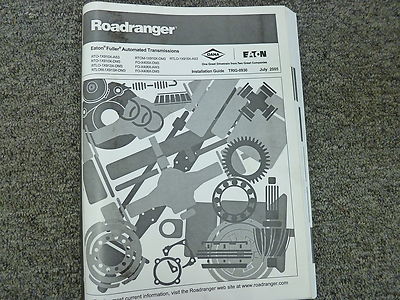 Eaton Fuller RTO1X910XAS3 RTOM1X910XDM3 Transmission Service Installation Manual